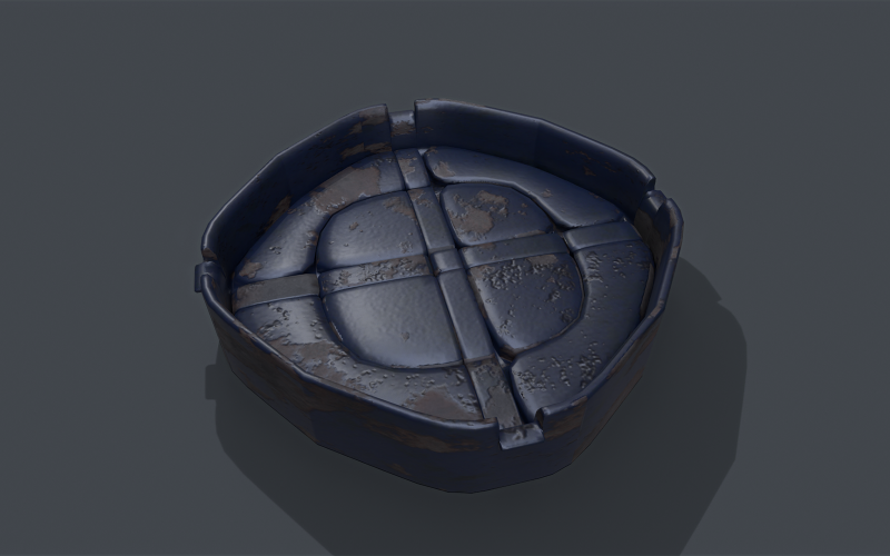 Popelník Low-poly 3D model