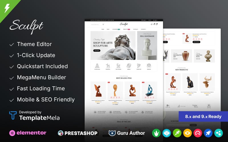 Sculpt - Handmade, Art and Gallery Store Prestashop Theme