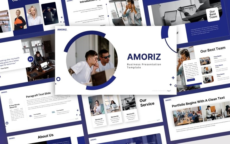 Amoriz - Biznes uniwersalny szablon PowerPoint
