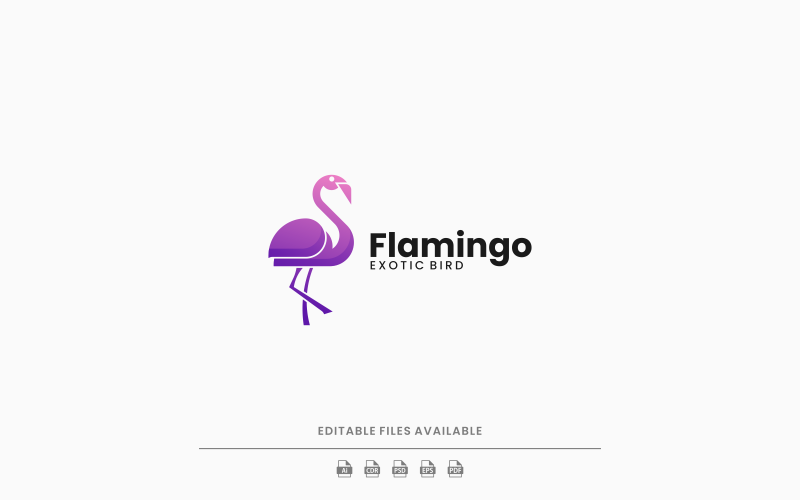 Flamingo Gradiënt Logo Stijl 2