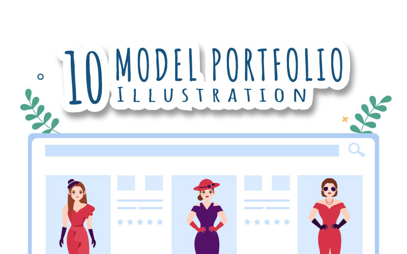 10 modell portfólió illusztráció