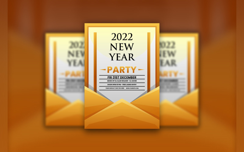 New Year Party Flyer Template Design TemplateMonster