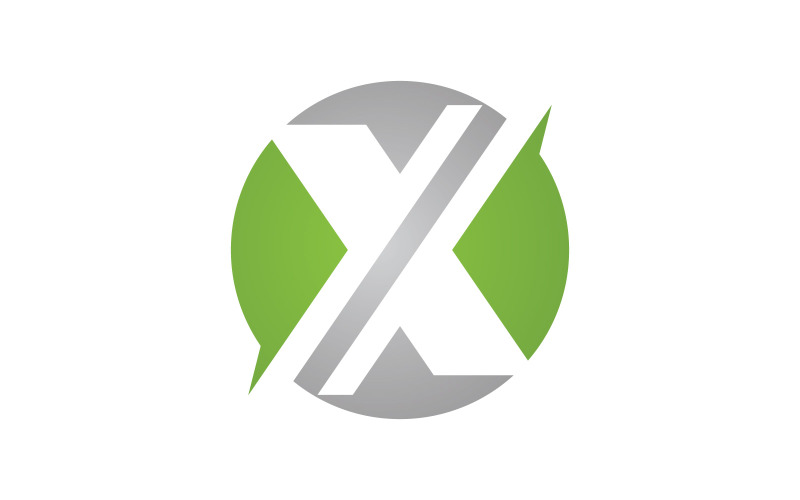 Шаблон логотипа буквы X. Векторная иллюстрация. V8