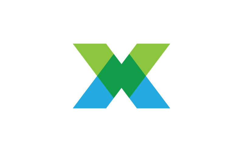 X brief logo sjabloon. Vector illustratie. V3