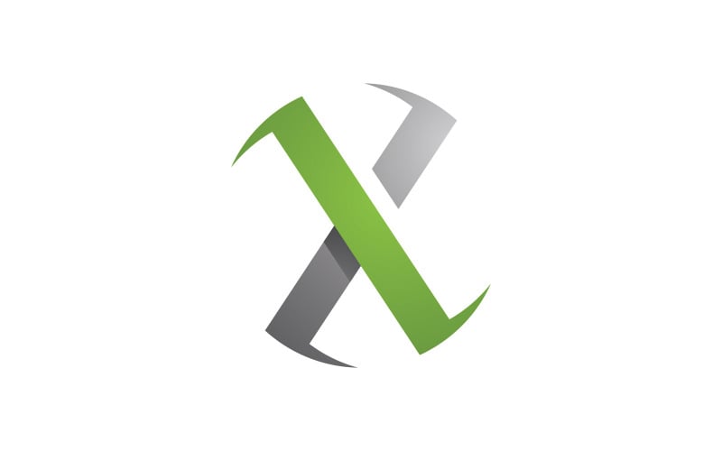 X brief logo sjabloon. Vector illustratie. V5