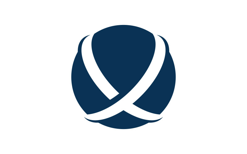 X 字母徽标模板。矢量图。 V7