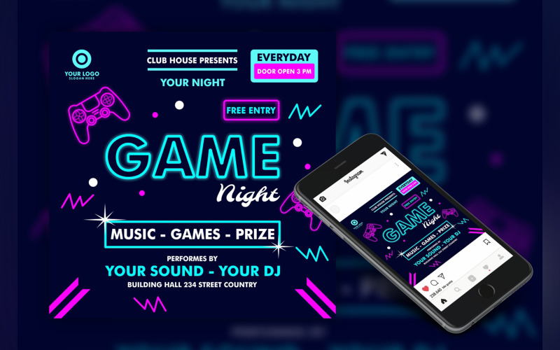 Game Event Flyer | Sociala media