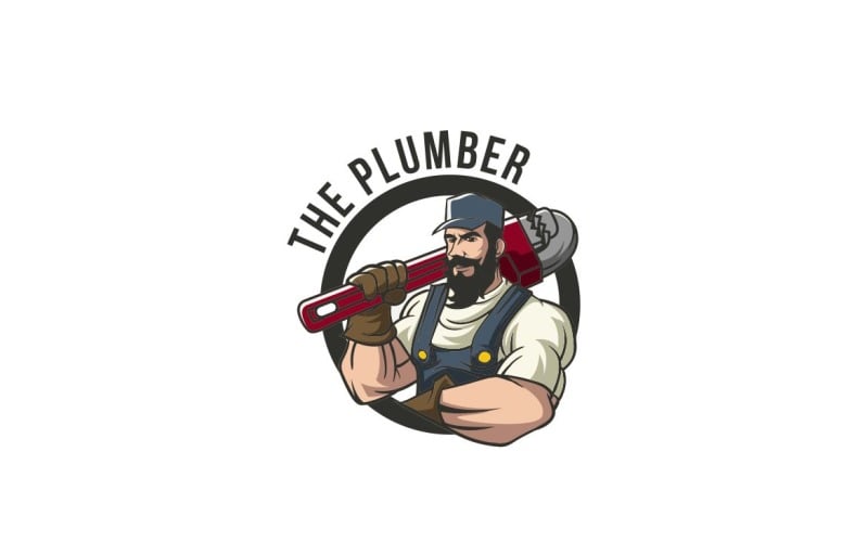 Logo graphique plombier vecteur