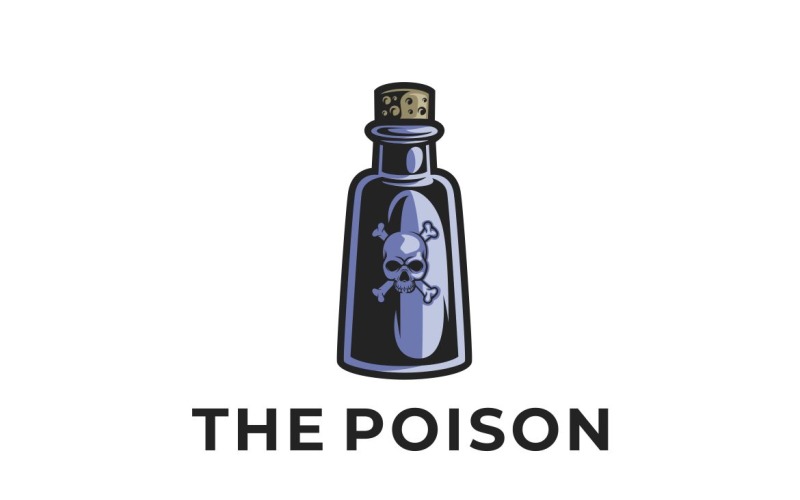 Poison Bottle Logo Vector #275828 - TemplateMonster