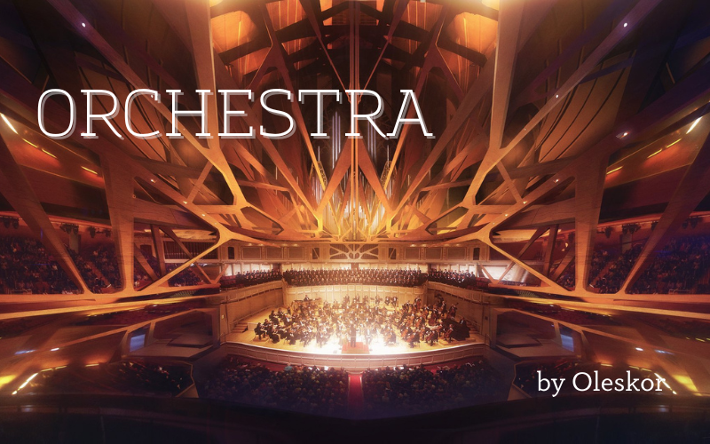 Logotipo de orquesta - Música de stock