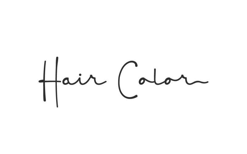 Fonte de caligrafia de cor de cabelo