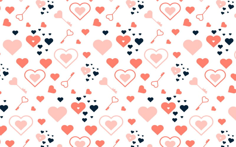 Diseño de vector de decoración de patrón de amor abstracto