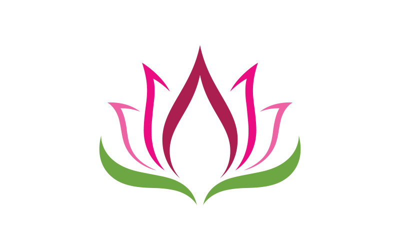 Modelo de logotipo de flor de lótus de beleza. V2