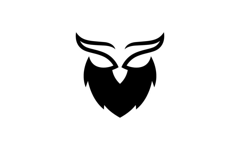 Wise expert owl black simple silhouette vector icon, Stock vector