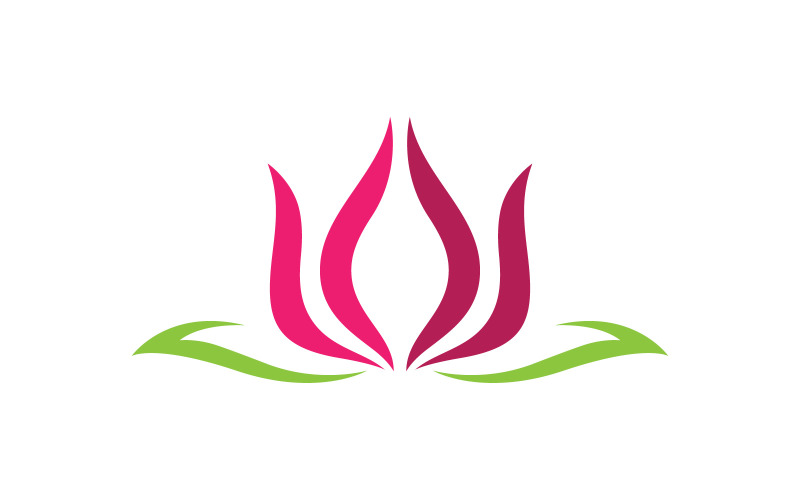 Шаблон логотипу «Квітка лотоса краси». V5