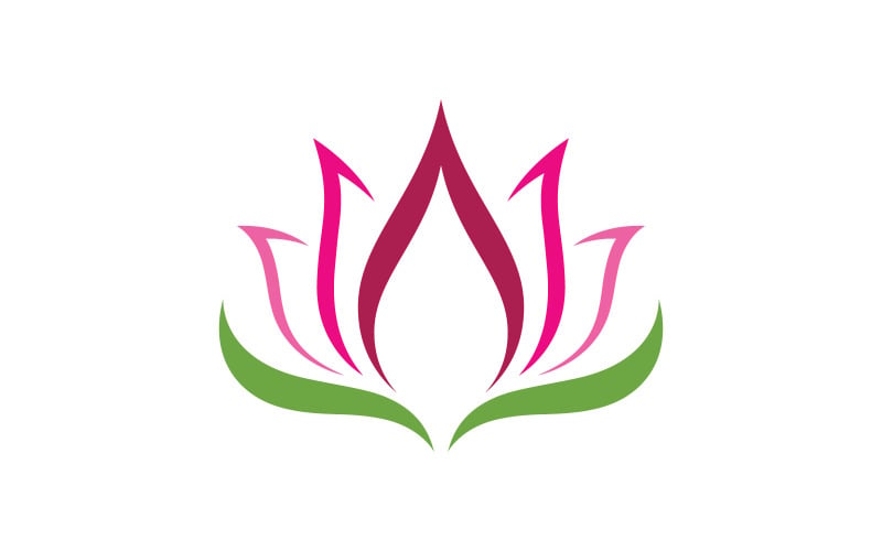 Schoonheid lotusbloem logo sjabloon. V2