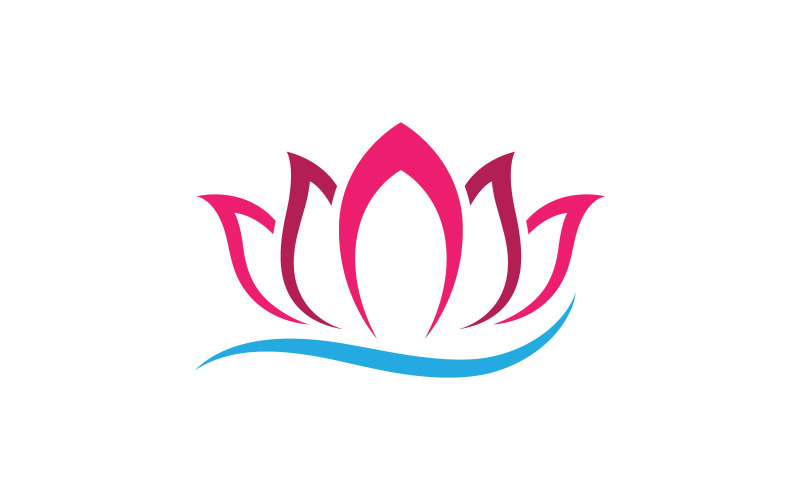 Schoonheid lotusbloem logo sjabloon. V8
