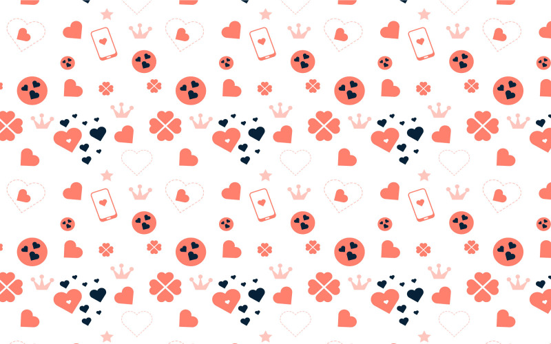 Seamless love background pattern vector
