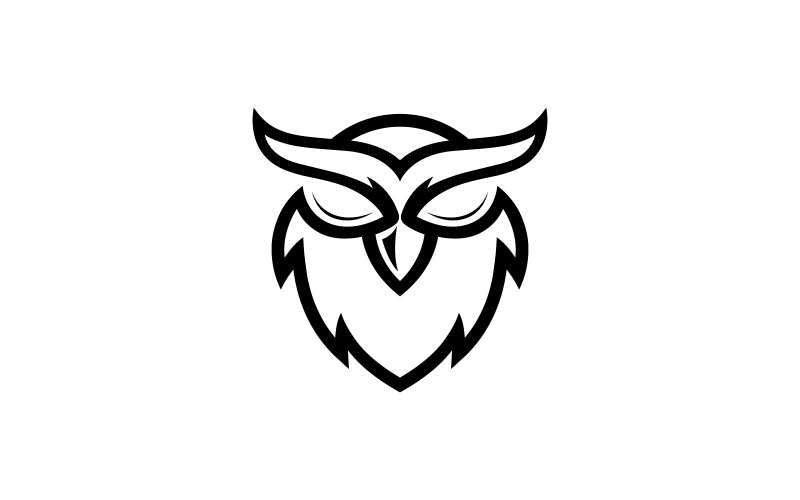Uggla logotyp mall. Vektorillustration V2