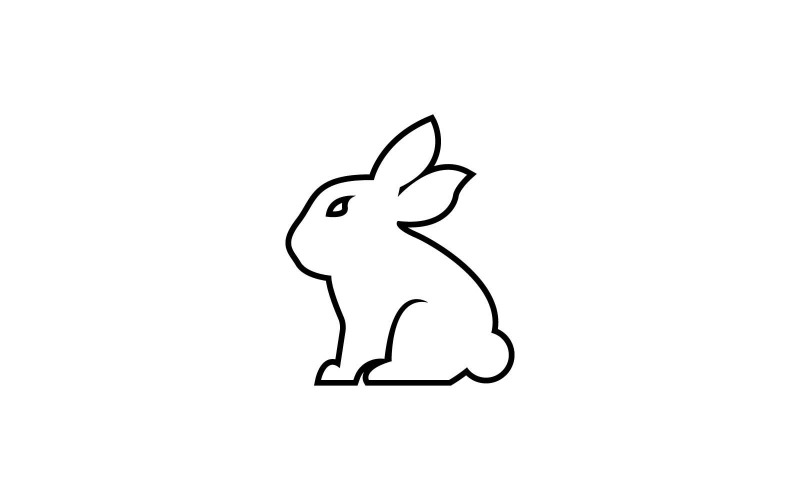 Black Rabbit Icon And Symbol Template 1