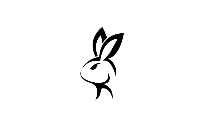 Black Rabbit Icon And Symbol Template 4