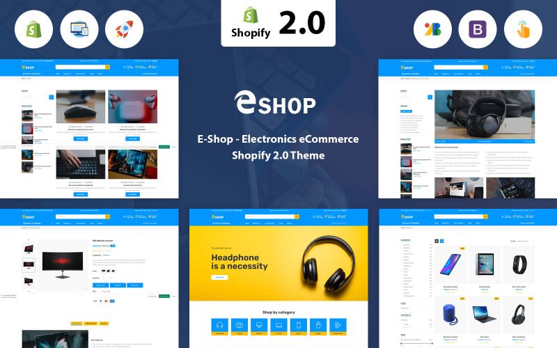 E-shop elektronica Shopify 2.0 Responsief thema
