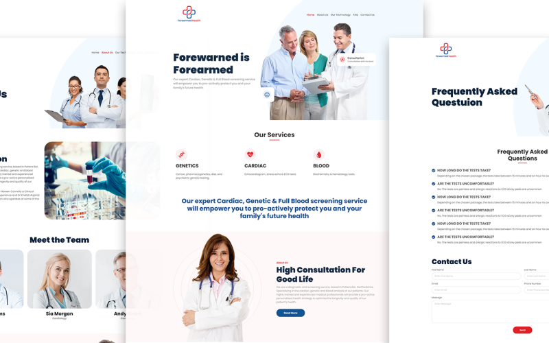 Forearmed Health - шаблон Bootstrap 5
