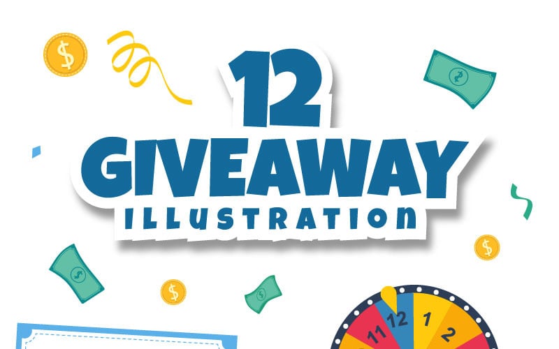 12 Giveaway Win a Prize Illustration