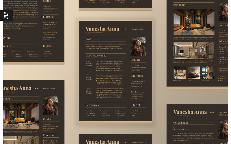 Szablon CV CV — motyw Vintage