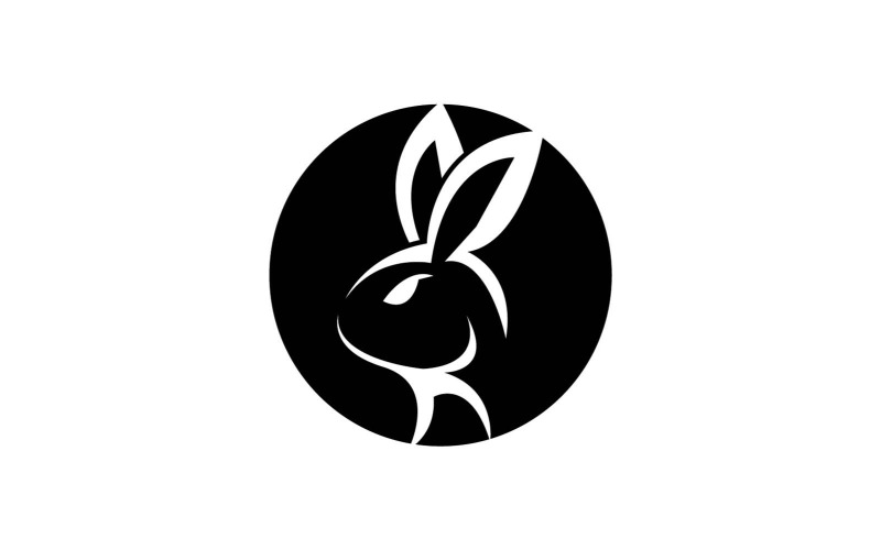 Szablon ikony i symbolu czarnego królika 13