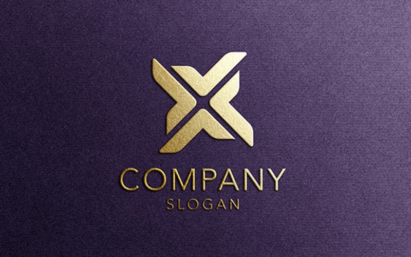 X лист логотип для багатоцільового бізнесу