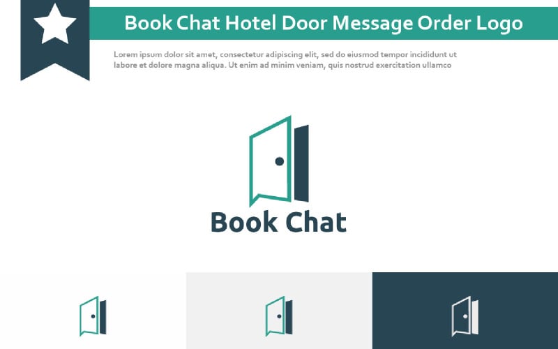 Boek Chat Hotel Deur Bericht Bestelling Logo