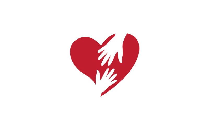 Kärlekshjärta Röd logotyp och symbol 9
