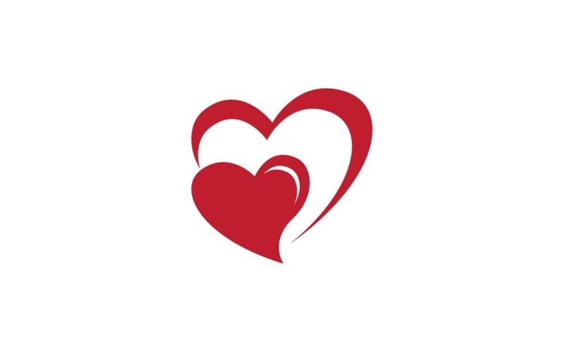 Liefde hart rood logo en symbool 4