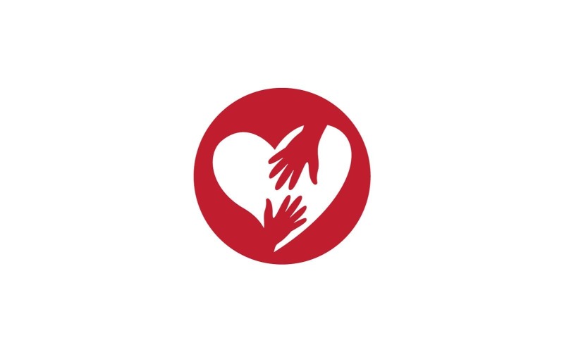 Любов серце червоний логотип і символ 17