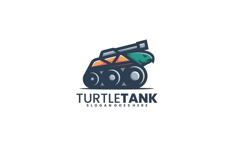 Turtle Tank Simple Mascot Logó