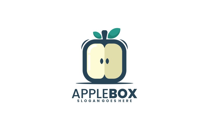 Apple-Box-einfacher Logo-Stil