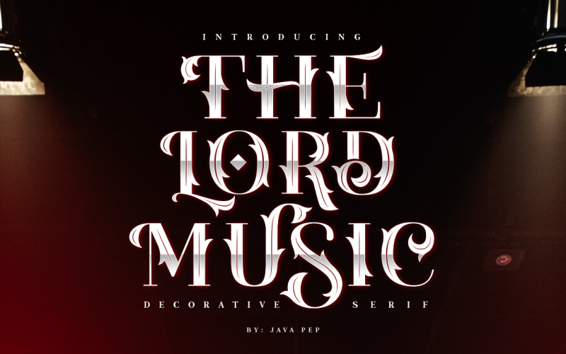 Die Lord Music-Decorative Schriftart