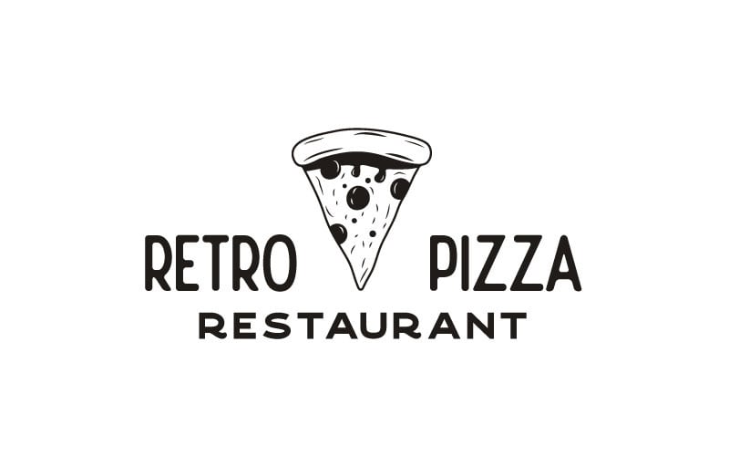 Дизайн логотипа Vintage Hipster Pizza