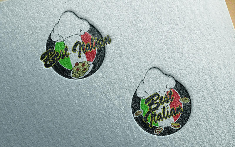 İtalyan Restoranı ve Gıda Logo Şablonu.
