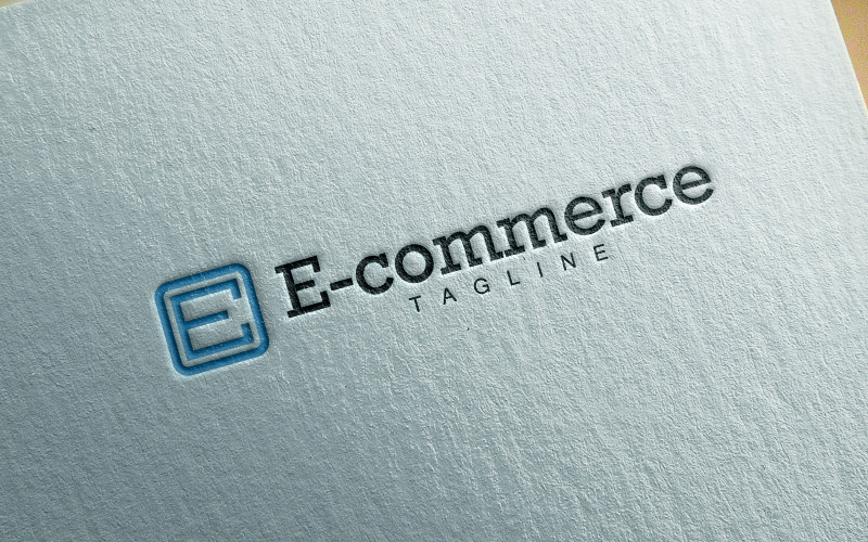 Logo professionnel de commerce électronique pour les entreprises.