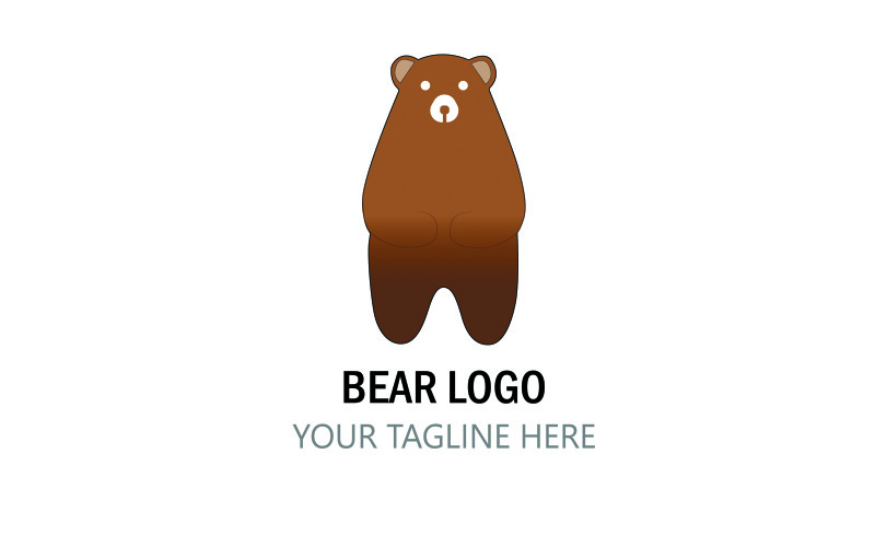 Projekt logo niedźwiedzia dla wszystkich prac