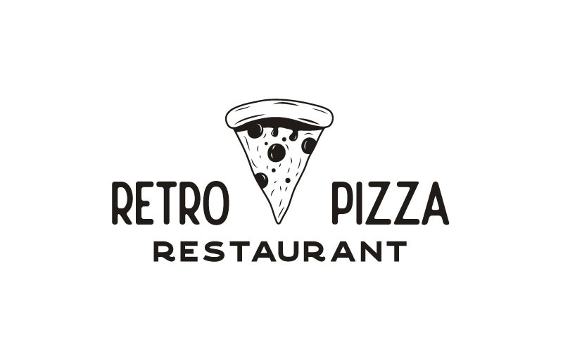 Projektowanie Logo Vintage Hipster Pizza