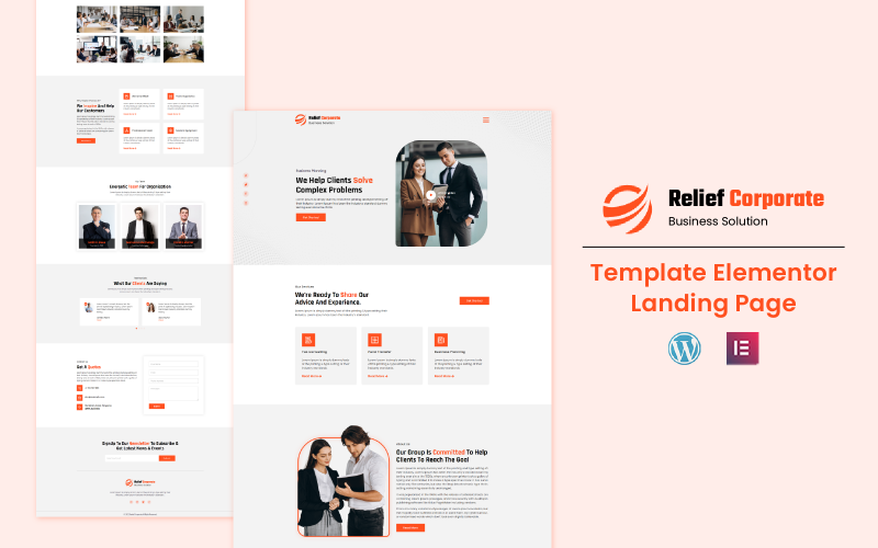 Relief Corporate - Pagina di destinazione di affari e soluzioni