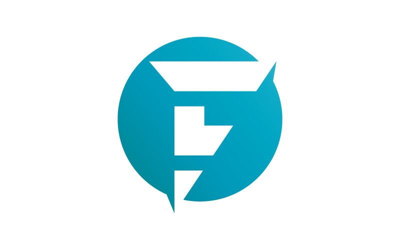 Šablona symbolu loga písmene F. vektorové ilustrace. V11