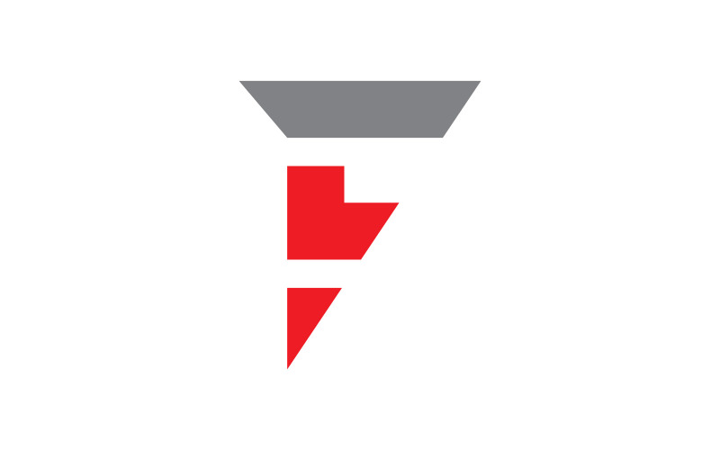 Modello di simbolo del logo della lettera F. Illustrazione vettoriale. V3