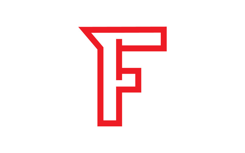 F Letter logotyp symbol mall. Vektor illustration. V5