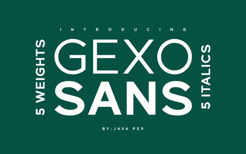 Gexo Sans - carattere sans elegante