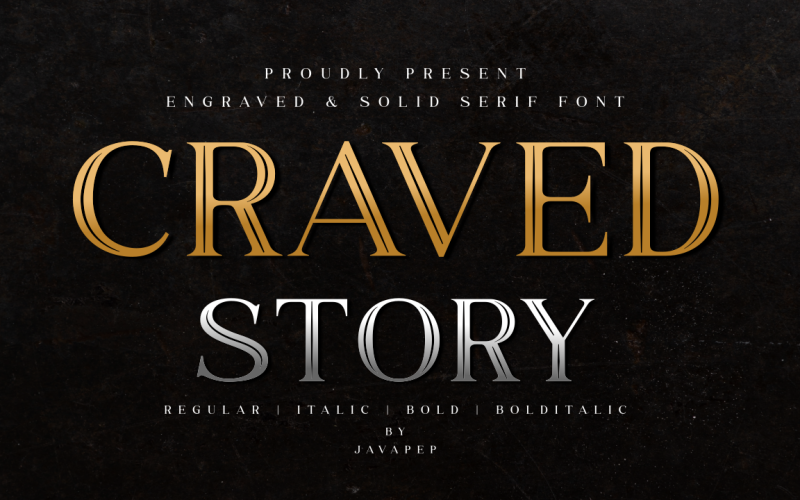 Storia bramata - Serif incisa e solida