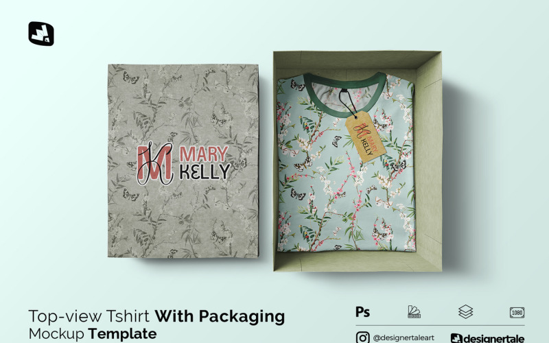 T-Shirt mit Verpackungsmodell